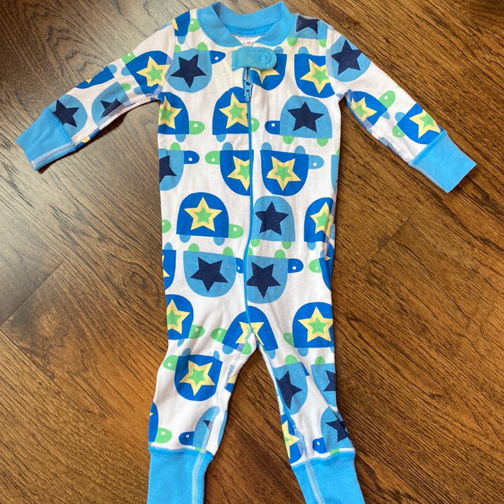 Hanna Anderson Star Turtle Organic Cotton One Piece 6-9 Months